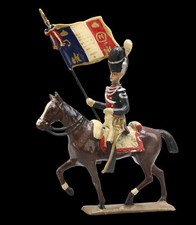 CBG FIGURINE  CAVALIER PORTE DRAPEAU EMPIRE vers  1950  / soldats soldiers