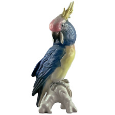 Sujet PERROQUET Porcelaine De Saxe KARL ENS Germany, parrot/cacatoes/limoges...