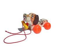 29 ⚜️  Ancien Jouet Le Chien Little Snoopy Fisher Price En Bois Vintage Réf: 693