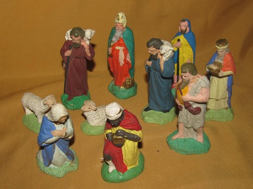 Santons crèche lot - de, 10