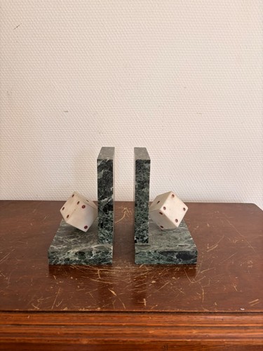Ancien paire serre livre cube - paire,