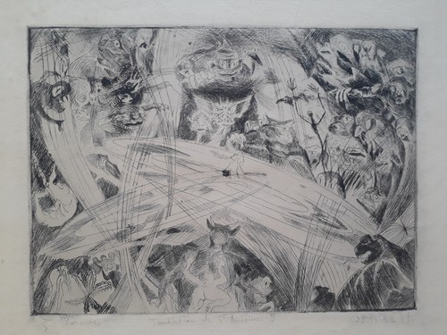 Gravure moderne eau forte - gravure, moderne,
