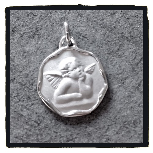 Pendentif médaille ange - médaille,
