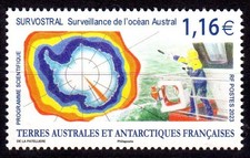 Timbre TAAF n°1033 Survostral - Surveillance de l'océan Austral