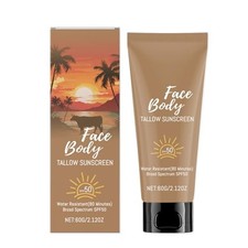 Tallow - Crème solaire SPF 50 - Pour le visage et le corps - Lotion solaire a...