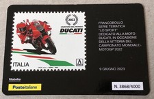 Italie 2023 Moto Ducati Bagnaia Champion 2022 Carte Philatélique Timbre
