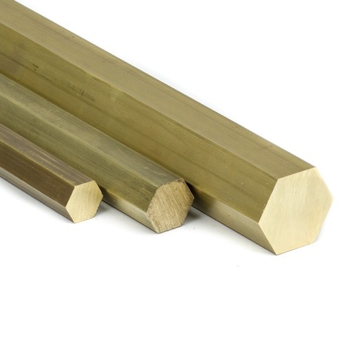 Barre hexagonale laiton ms58 - barre,