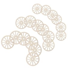  Lot de 60 roues en bois pour travaux manuels, décoration de roue de chariot en