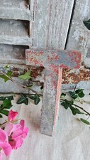 ANCIENNE LETTRE DE DEVANTURE MAGASIN ENSEIGNE LETTRE T ZINC FER