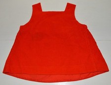 Vêtement enfant ancienne robe velours rouge fille vintage 70'S