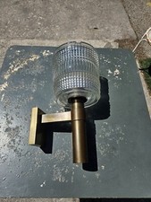 Perzel Applique En Bronze Et Verre Prismatique Signée