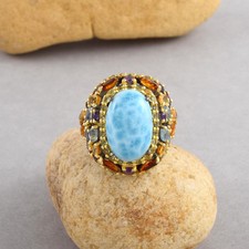 Bague Larimar en argent 925