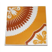 Carreau de carrelage en faïence de Gien collection Florence vintage