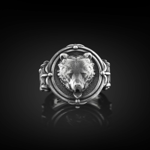 Bague chevalière homme - , en