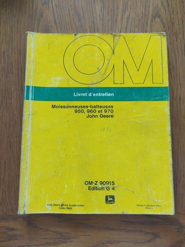 Livret entretien john deere - livret,