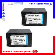 2x Batterie 5400mAh type CGA-D54S CGA-D54SE Pour Panasonic AG-DVC AG-DVX NV-DS29