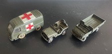 LOT 3 DINKY MILITAIRES - 80F - 808 - 821  pour restauration ou pièces 