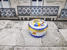 Halcyon Days for Tiffany & Co. Enamel Trinket Pill Box Porcelain  - AA00