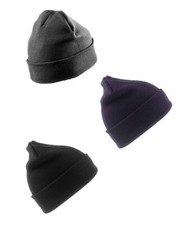 Résultat Bonnet De Ski En Laine Recyclée Double Épaisseur Bleu Ou Noir