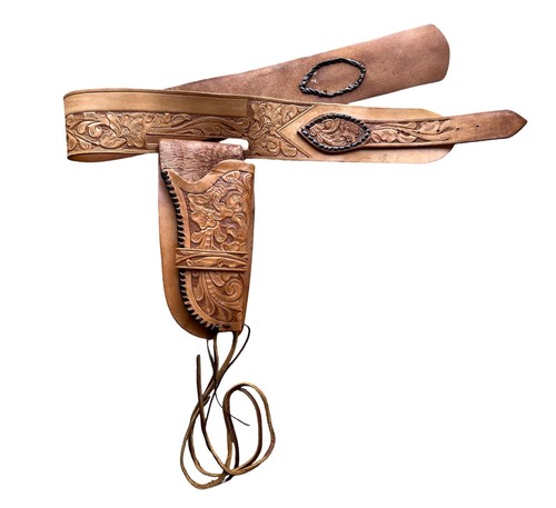 Vtg western gun holster belt - western,