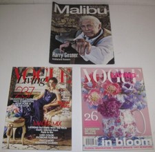 2 MAGAZINES VOGUE LIVING 2008 / AUSTRALIA 2003 + 1 MALIBU 2008 / DESIN ART DECO