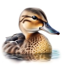 Autocollant de voiture XXL 18X18 aquarelle canard vinyle résistant aux intemp...