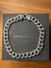 David Yurman Sterling silver necklace Labyrinth (Open Curb LinkW/cable CH–925DY)