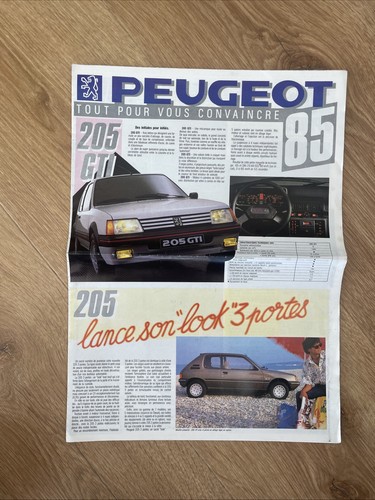 Publicité vintage peugeot 205 - peugeot,