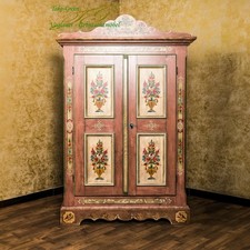 Voglauer Armoire Paysanne Vieux Rose Anno 1800 Armoire Style Peint à la Main