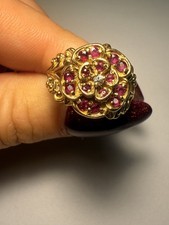 Bague Avec Petits Rubis Et