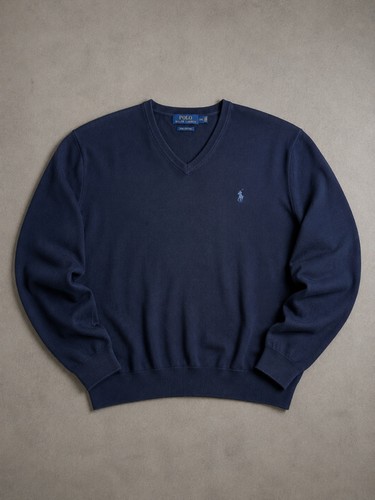 Pull ralph lauren bleu col - pull,