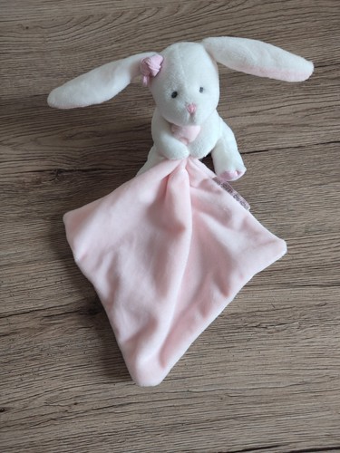 Doudou lapin blanc - blanc, mouchoir