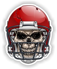 Américain Football Tête de Mort SPORTS Autocollant / Vinyle Étanche Car