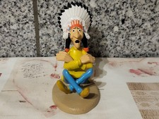 FIGURINE LUCKY LUKE ATLAS EDITION MARIE LEBLON 2003 LE CHEF INDIEN ASSIS 8 CM