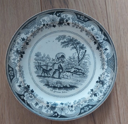 Assiette faience montereau - assiette,