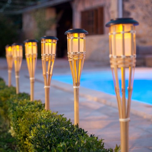Torches solaires jardin led - torches,