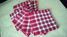 6 Serviettes de table en coton vintage Style Bistrot  NOUVEAU