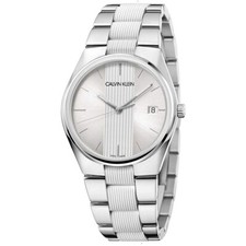 Montre Homme CK CALVIN KLEIN CONTRAST K9E211K6 Acier Inoxydable Blanc SWISS MADE