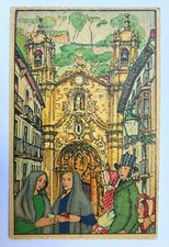 CPA SAN SEBASTIAN ESPAGNE EGLISE SAINTE MARIE POSTALES VASCAS LABORDA Y LABAYEN