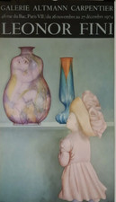 LÉONOR FINI GALERIE ALTMANN CARPENTIER 1974 AFFICHE ORIGINALE