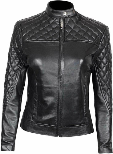 Blouson cuir pour femme - blouson, en