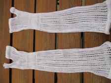 paire de mitaines tricotées anciennes XIX 1900