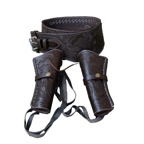 Western leather gun holster - western,