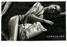 Publicité Advertising 220  2009  Longchamp maroquinerie sac & Kate Moss  (2pages