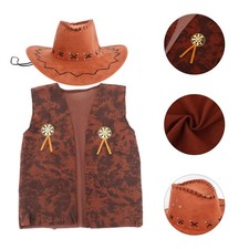  1 Set Western Cowboy Costume Cowboy Accessoires pour hommes Halloween Cowboy
