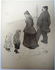 H.G. Ibels. Lithographie originale. l'Escarmouche 1893. Tirage 100 ex (n°9)