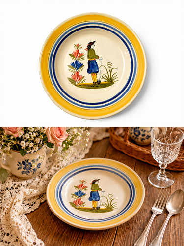 Assiette faïence quimper - assiette,