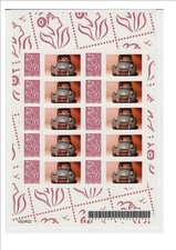 FEUILLET PERSONNALISE 3969A 10 timbres AUTOADHESIF GRANDE VIGNETTE 2 CV CITROEN