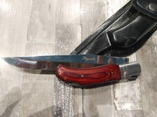 Couteau Laguiole pliant 1421 étui en cuir noir d'orine 