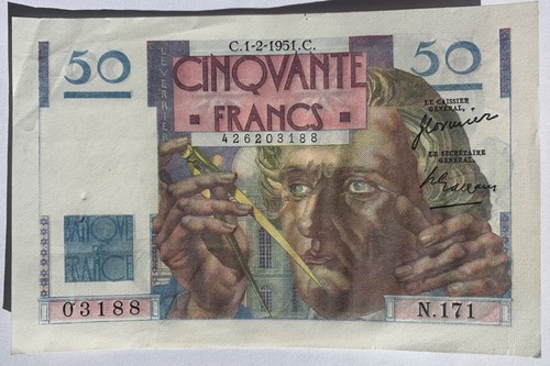 Ancien billet banque - billet, de